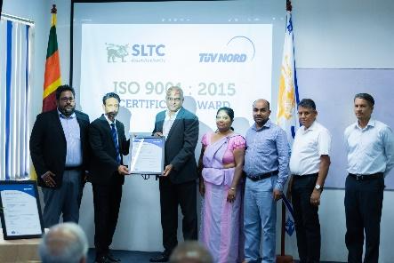 The SLTC Research University (SLTC) receives ISO 9001