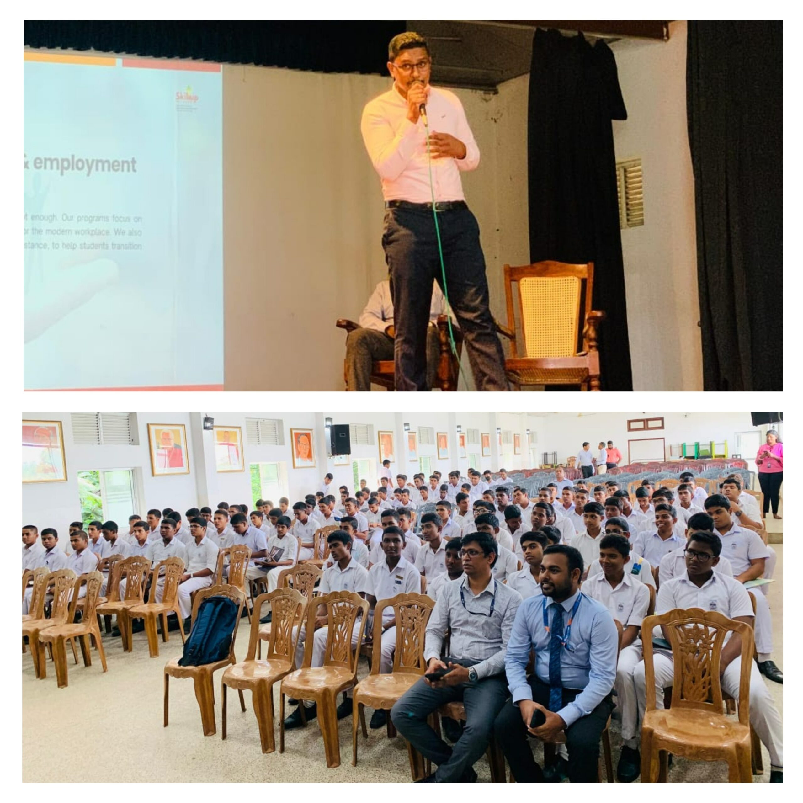 At SkillUp Sri Lanka, Mr. Wisura Weerathunga of SLTC empowers St. Peter’s College students