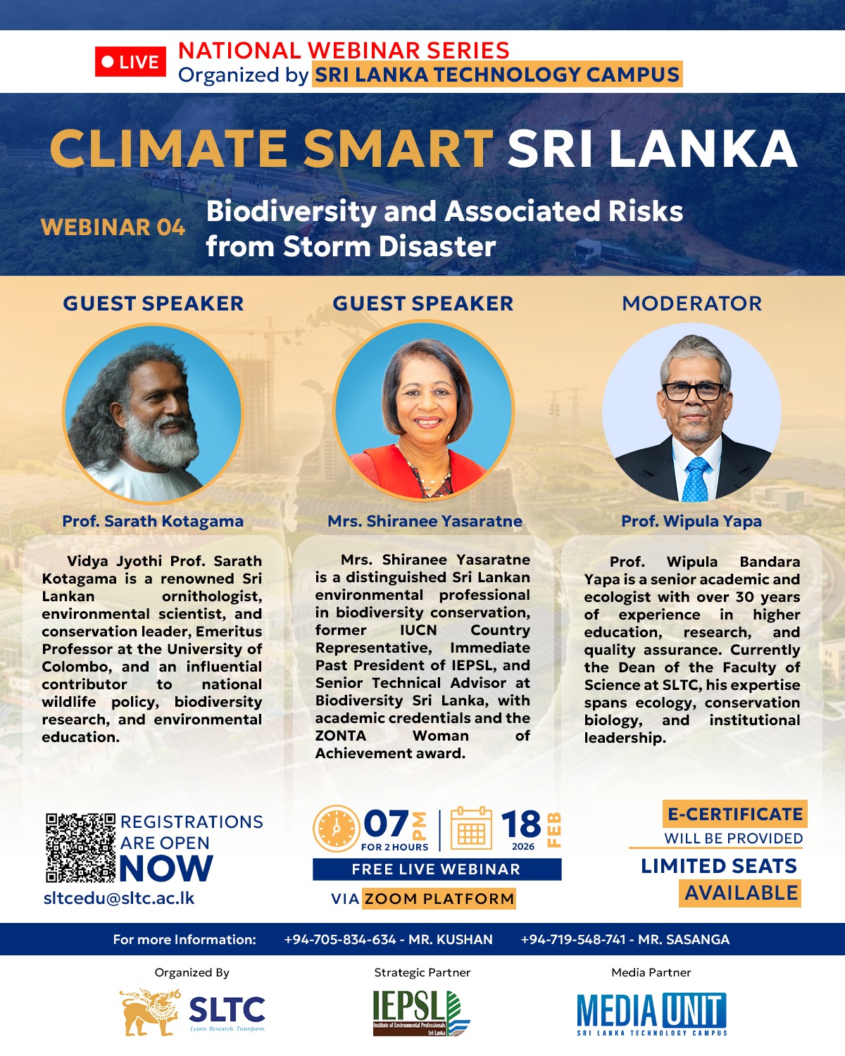 Webinar 04: Guest Speakers and Moderator