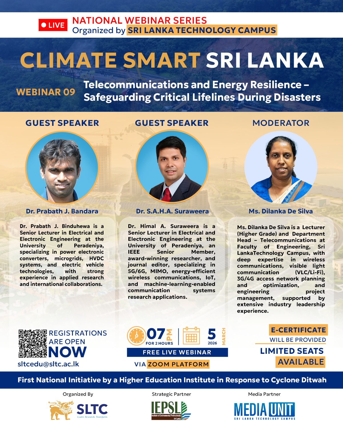 Webinar 09: Guest Speakers and Moderator