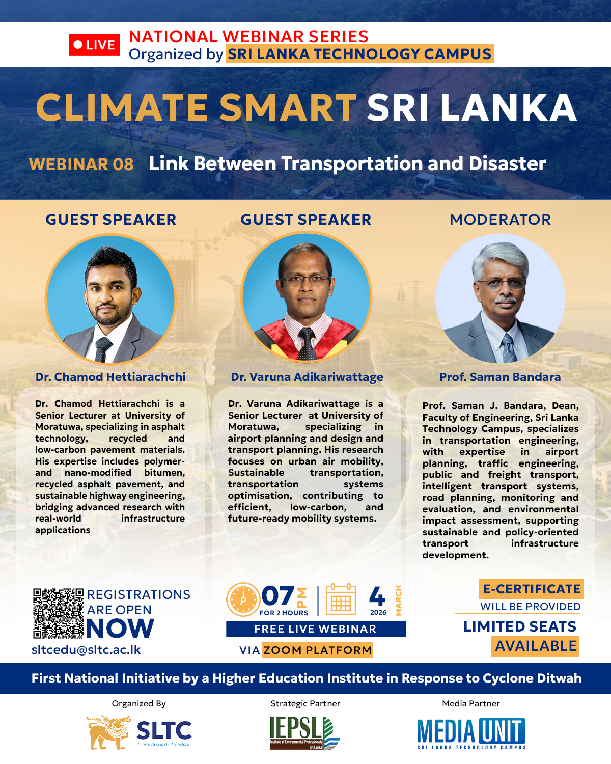 Webinar 08: Guest Speakers and Moderator