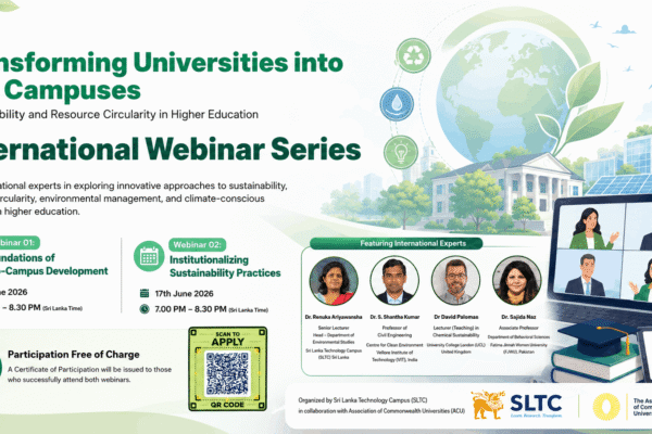 SLTC Successfully Concludes International Eco-Campus Webinar Series, Bringing Together Global Experts on Sustainability