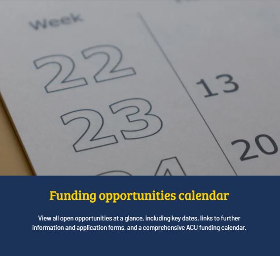ACU Funding Opportunities Calendar