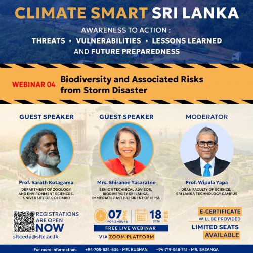 Climate Smart Sri Lanka – National Webinar Series