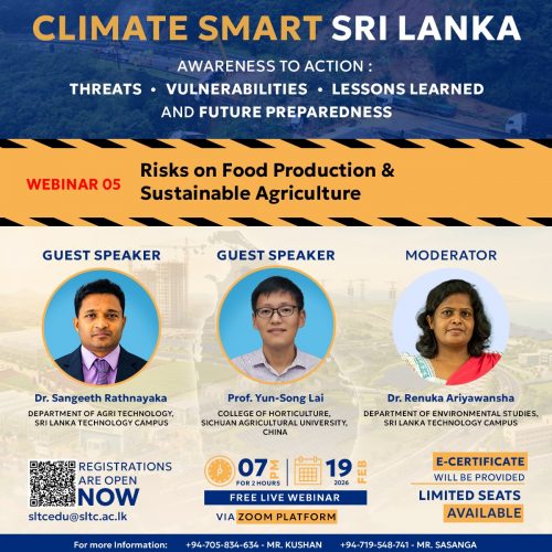 Climate Smart Sri Lanka – National Webinar Series