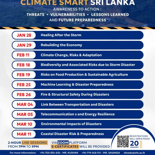 Climate Smart Sri Lanka – National Webinar Series